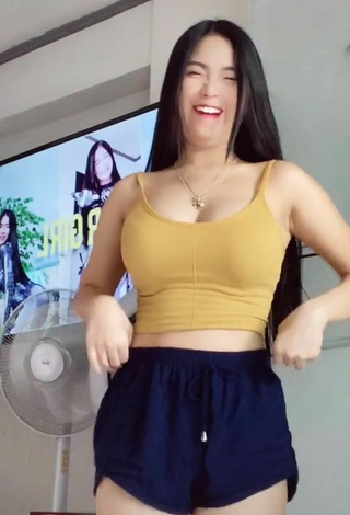 2. Sexy Matricia.17 in Yellow Crop Top