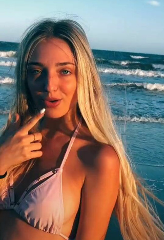 4. Sexy Mica Coppola in Bikini Top at the Beach