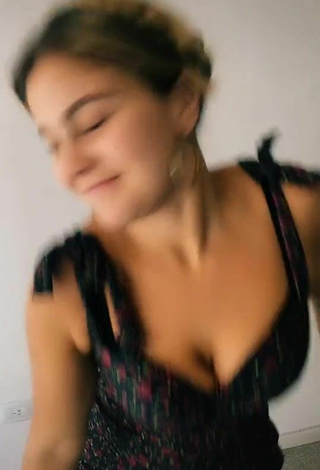 2. Sweetie Micad Fuego Shows Cleavage in Floral Dress and Bouncing Boobs