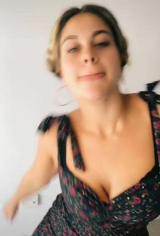 3. Sweetie Micad Fuego Shows Cleavage in Floral Dress and Bouncing Boobs