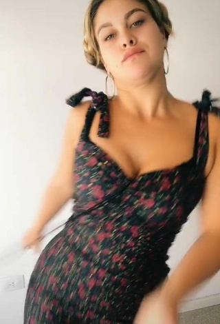 4. Sweetie Micad Fuego Shows Cleavage in Floral Dress and Bouncing Boobs