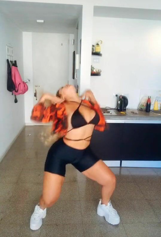5. Cute Micad Fuego Shows Cleavage in Black Bikini Top while Twerking and Bouncing Tits