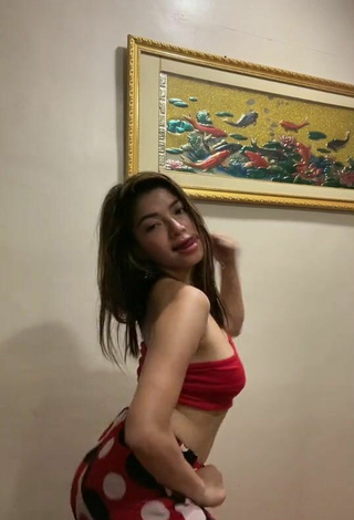 5. Sexy Marylaine Amahit in Red Tube Top