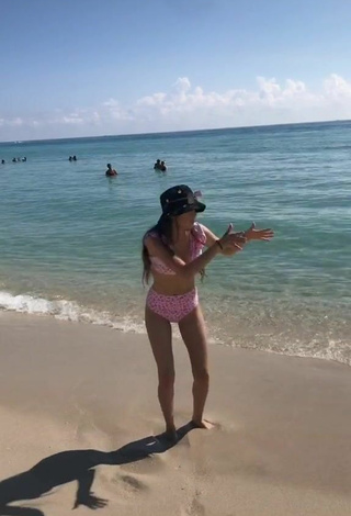 2. Hot Paola Ruiz in Pink Bikini at the Beach