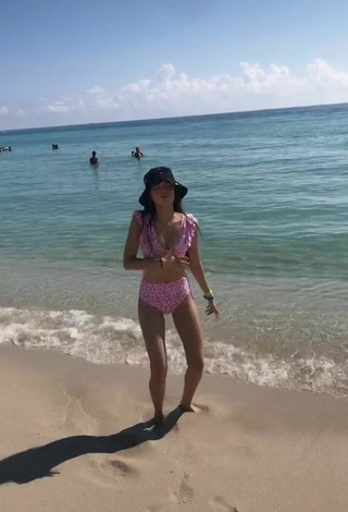 5. Hot Paola Ruiz in Pink Bikini at the Beach