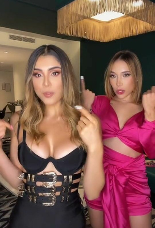 3. Sexy Paula Galindo Shows Cleavage in Dress