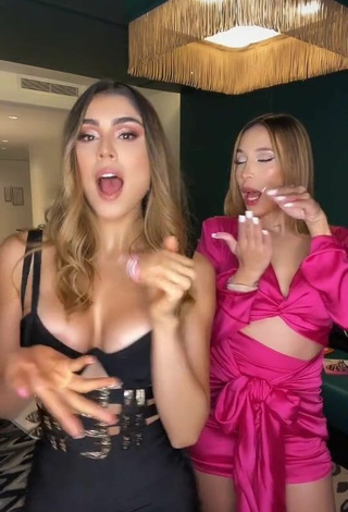 4. Sexy Paula Galindo Shows Cleavage in Dress