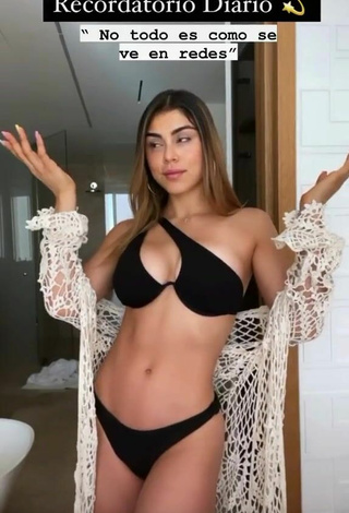 Sexy Paula Galindo in Black Bikini