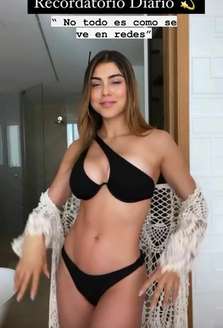 3. Sexy Paula Galindo in Black Bikini