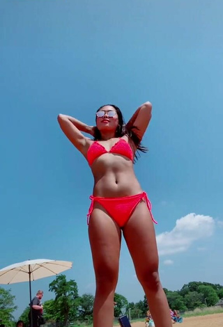 2. Amazing Virgie Ann Casteel in Hot Red Bikini at the Beach