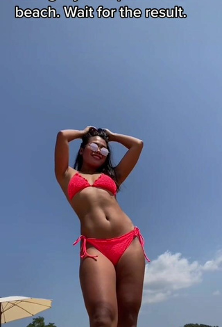 3. Sweetie Virgie Ann Casteel in Red Bikini at the Beach