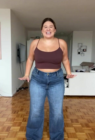 Sexy Remi Jo in Brown Crop Top
