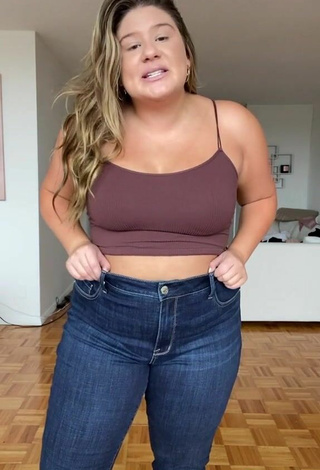 6. Sexy Remi Jo in Brown Crop Top
