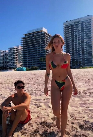 2. Sasha Ferro Shows Cleavage in Seductive Bikini at the Beach