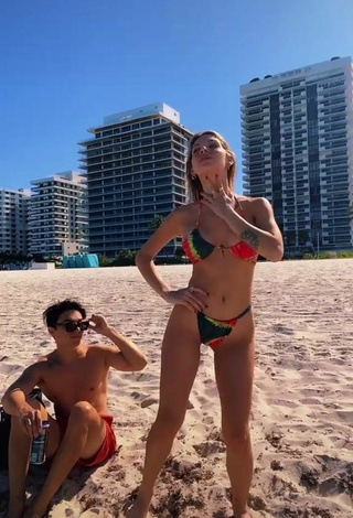 4. Sasha Ferro Shows Cleavage in Seductive Bikini at the Beach