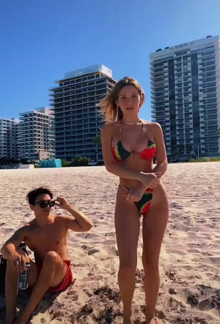 5. Sasha Ferro Shows Cleavage in Seductive Bikini at the Beach