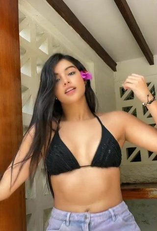 5. Sexy Alexandra Villanueva in Black Bikini Top