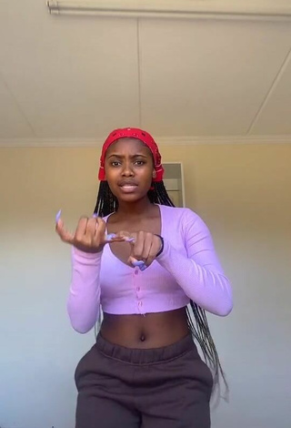 1. Beautiful Sphokuhle.n in Sexy Purple Crop Top and Bouncing Tits