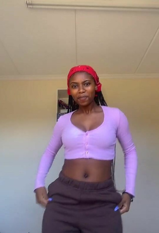 2. Beautiful Sphokuhle.n in Sexy Purple Crop Top and Bouncing Tits