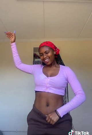 3. Beautiful Sphokuhle.n in Sexy Purple Crop Top and Bouncing Tits