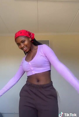 4. Beautiful Sphokuhle.n in Sexy Purple Crop Top and Bouncing Tits