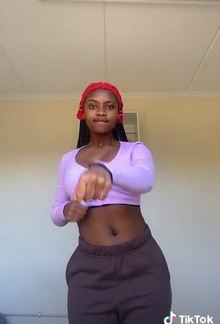 5. Beautiful Sphokuhle.n in Sexy Purple Crop Top and Bouncing Tits