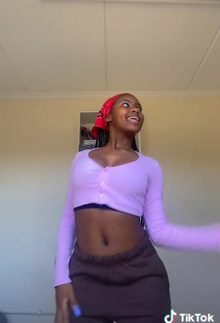 6. Beautiful Sphokuhle.n in Sexy Purple Crop Top and Bouncing Tits