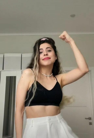 2. Sexy Sweet House in Black Crop Top