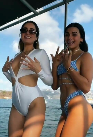6. Sexy Valeria Aguilar Shows Cleavage on a Boat