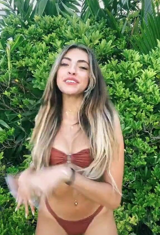 2. Really Cute Valeria Arguelles in Brown Bikini and Bouncing Boobs