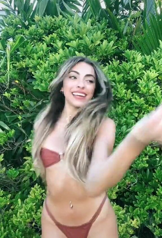 4. Really Cute Valeria Arguelles in Brown Bikini and Bouncing Boobs
