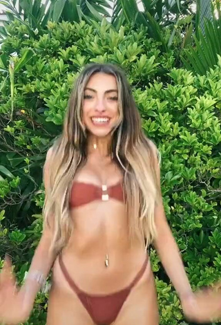 5. Really Cute Valeria Arguelles in Brown Bikini and Bouncing Boobs