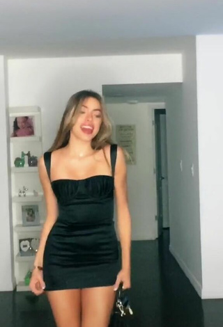 Sexy Valeria Arguelles in Black Dress