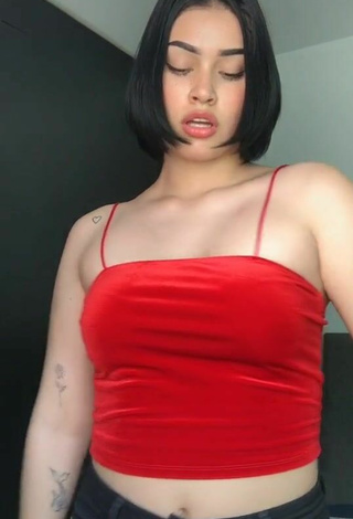 3. Erotic Valeria Figueroa in Red Crop Top