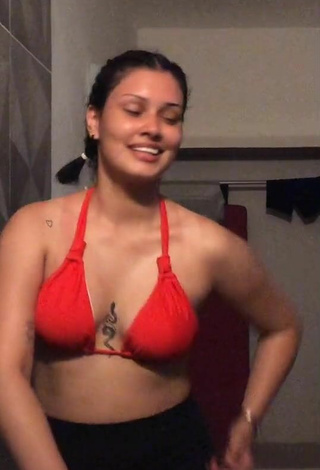 2. Sexy Valeria Figueroa in Red Bikini Top