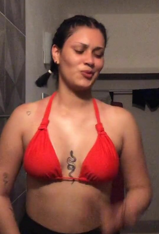 3. Sexy Valeria Figueroa in Red Bikini Top