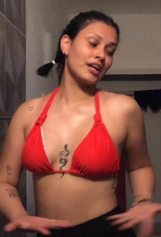 4. Sexy Valeria Figueroa in Red Bikini Top
