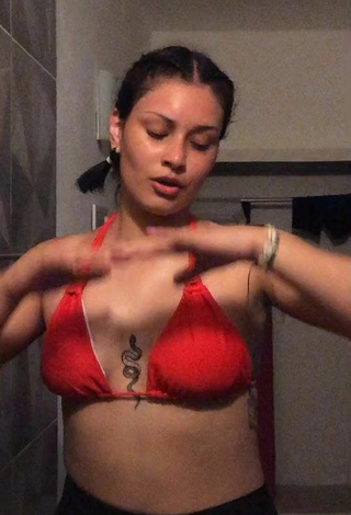 5. Sexy Valeria Figueroa in Red Bikini Top
