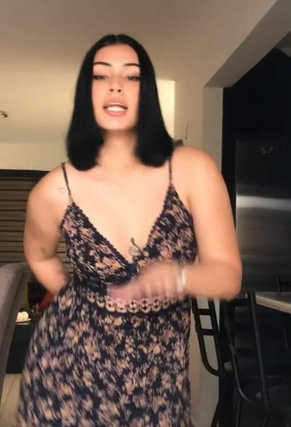 2. Hot Valeria Figueroa in Floral Dress and Bouncing Tits