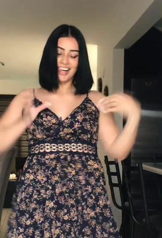 4. Hot Valeria Figueroa in Floral Dress and Bouncing Tits
