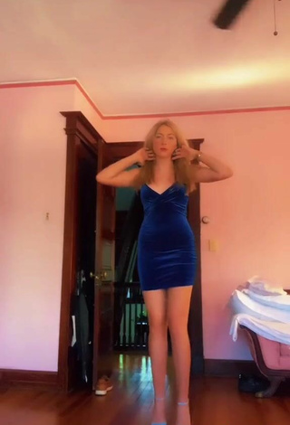 6. Sexy Vikavids in Blue Dress