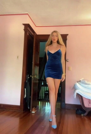 4. Sexy Vikavids in Blue Dress