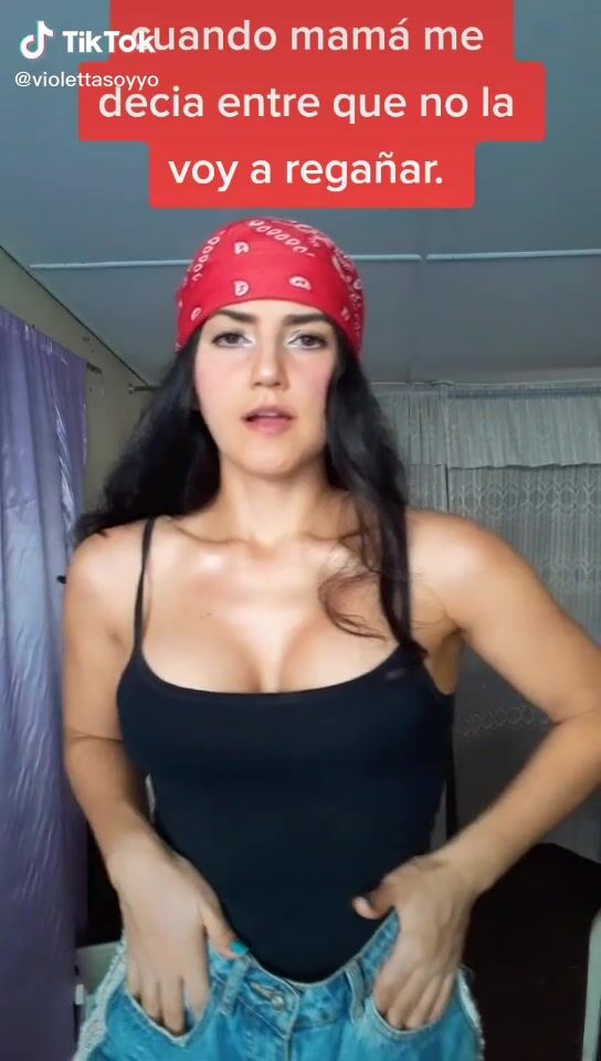 Pretty Violetta Ortiz Shows Cleavage in Black Top sexyfilter
