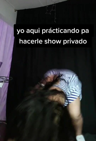 6. Hot Violetta Ortiz Shows Cleavage in Striped Dress while Twerking