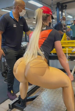 5. Lovely Vivi Winkler Shows Big Butt in the Sports Club while doing Fitness Exercises