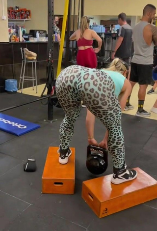 3. Cute Vivi Winkler Shows Big Butt in the Sports Club while doing Fitness Exercises