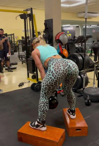 4. Cute Vivi Winkler Shows Big Butt in the Sports Club while doing Fitness Exercises