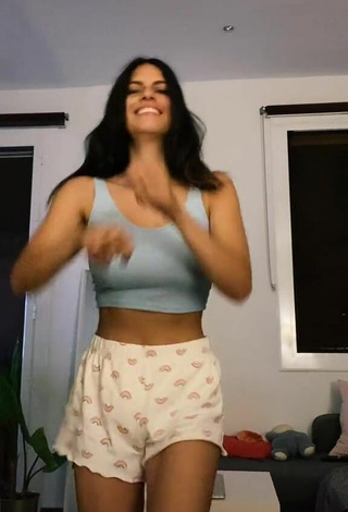 3. Sexy Paola in Blue Crop Top
