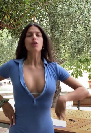 4. Sexy Paola Shows Cleavage in Overall and Bouncing Boobs