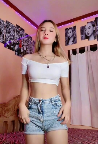 Sexy Raven Charizz in White Crop Top